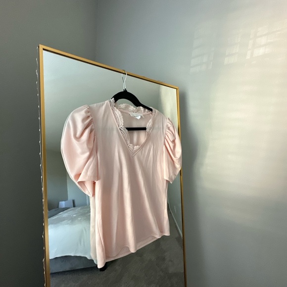 june & hudson Tops - June&Hudson Pink Peach Blouse